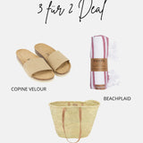 3 for 2 Deal - Copine Velour beige