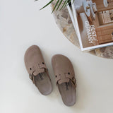 Clog Velour Unisex - taupe