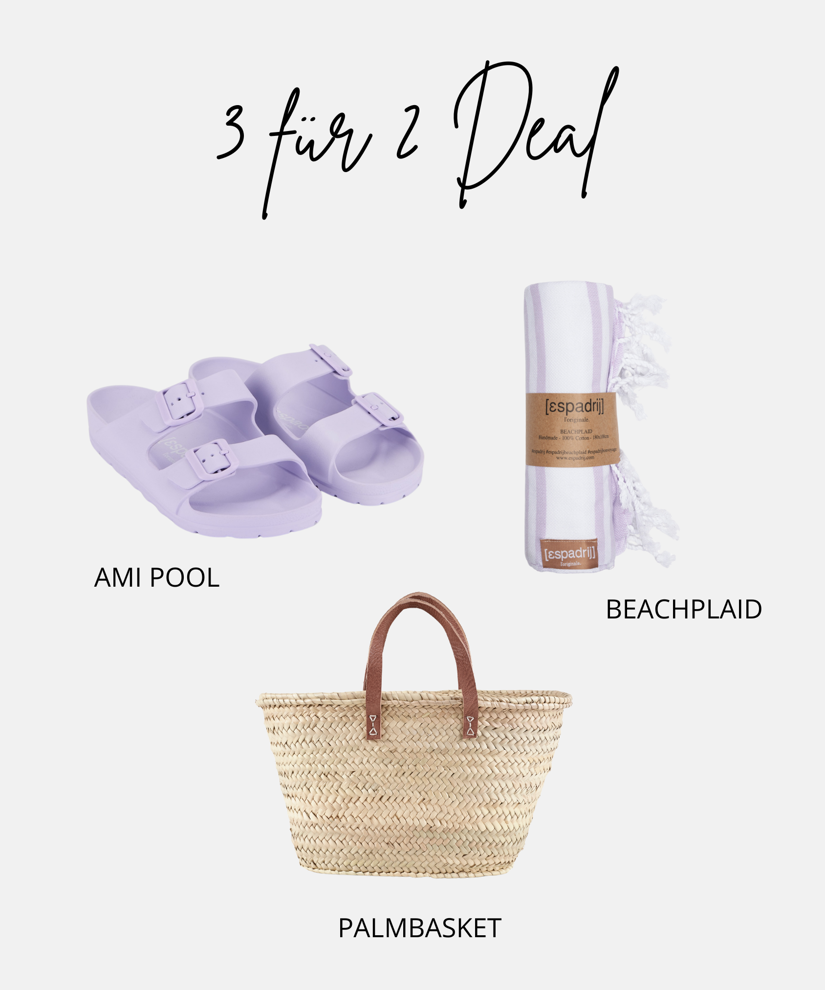 3 für 2 Deal - Ami Pool lavendel