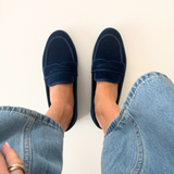 Loafer Velvet - blau