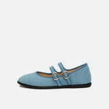 Ballerine double jeans - blau