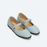 Ballerine single jeans - hellblau