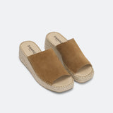 Mules compensées - beige