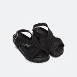 Sandale Romain Velor - noire