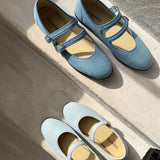 Ballerine double jeans - blau