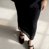 Ballerine single velour - schwarz