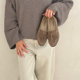 Velour moccasins - light brown