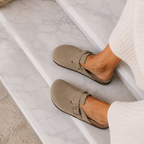 Clog Velour Unisex - taupe