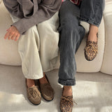 Velour moccasins - light brown