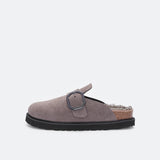 Clog Velour Teddy Bold - charcoal