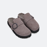 Clog Velour Teddy Bold - charcoal