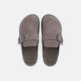 Clog Velour Teddy Bold - charcoal