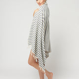 Beach plaid stripes - ecru/marine