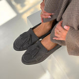 Moccasins Velour - carbon