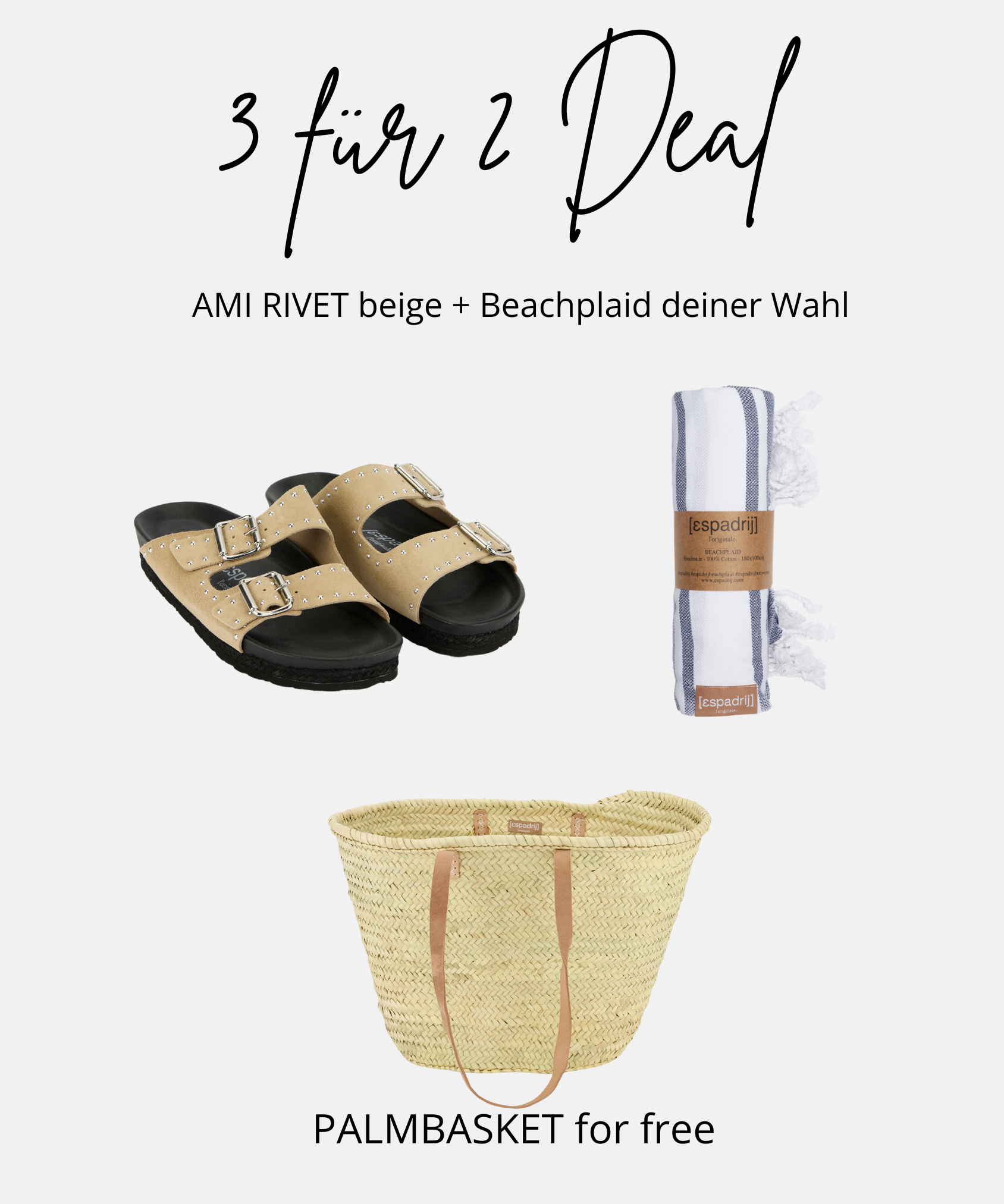 3 für 2 Deal - Ami Rivet beige