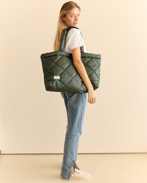 BAG QUILTED : olive